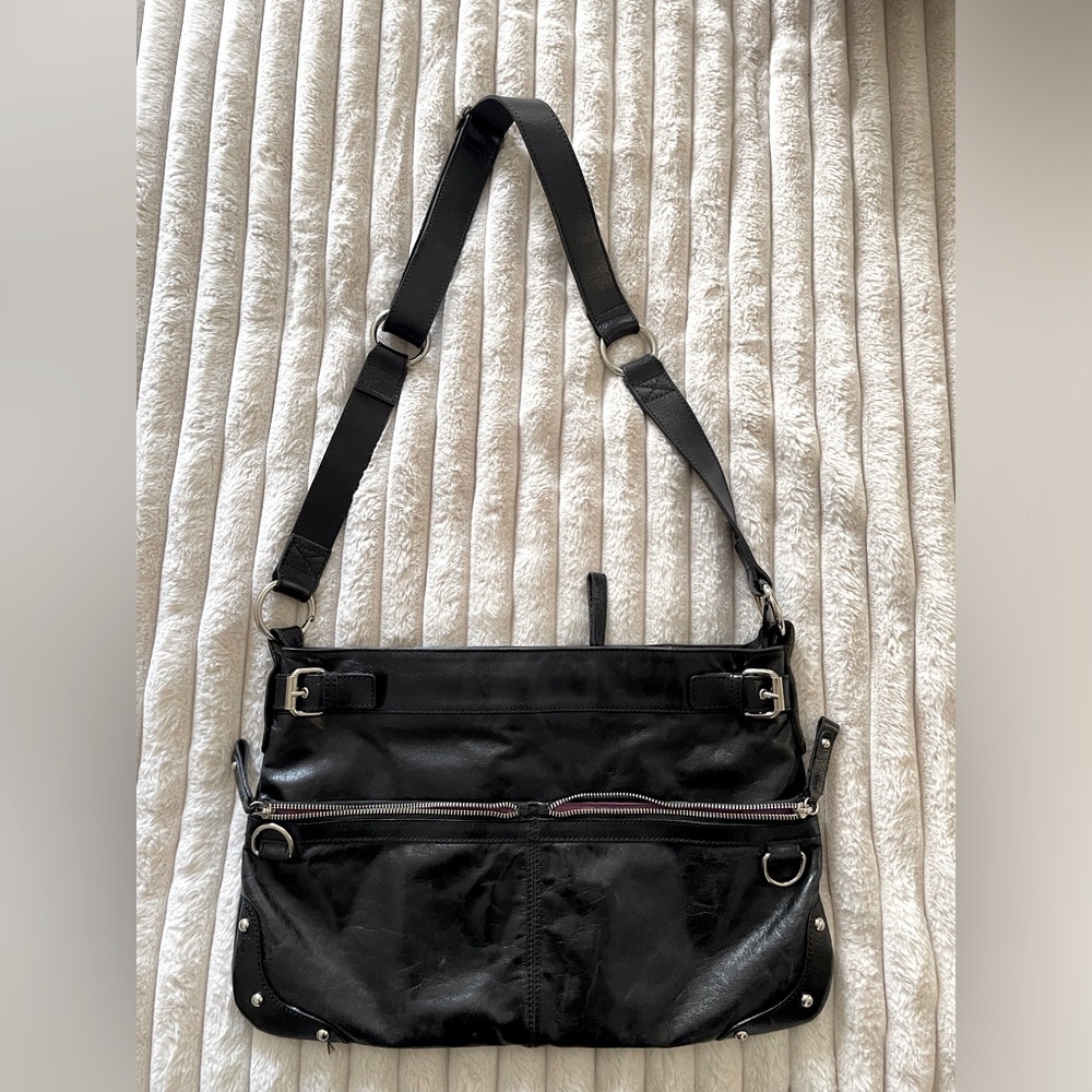 TANO crossbody bag black leather
